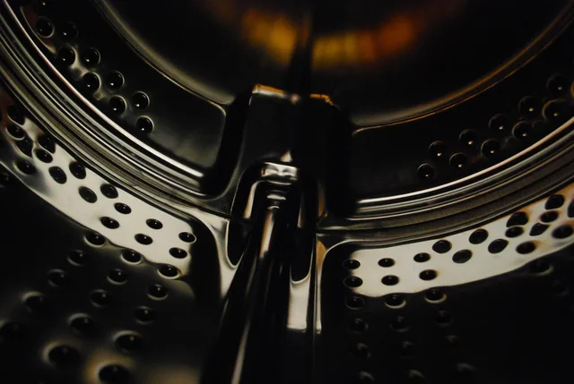 washing, machine, inside, grey, drum, close. Brands that matter in laundromat equipment