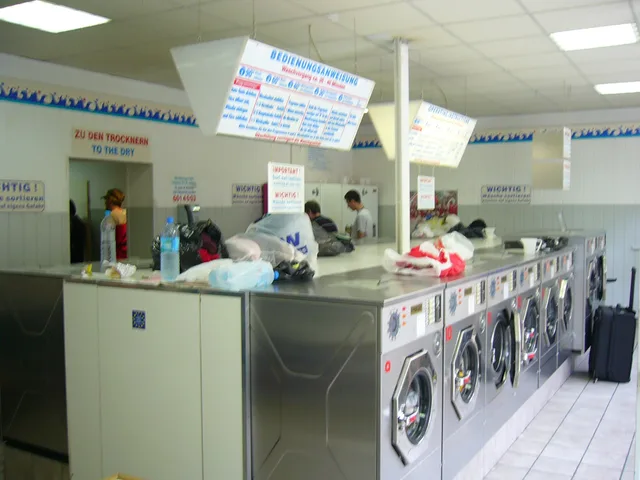 Laundromat in Munich, Germany. Laundromat site selection and location, reviewed against real use